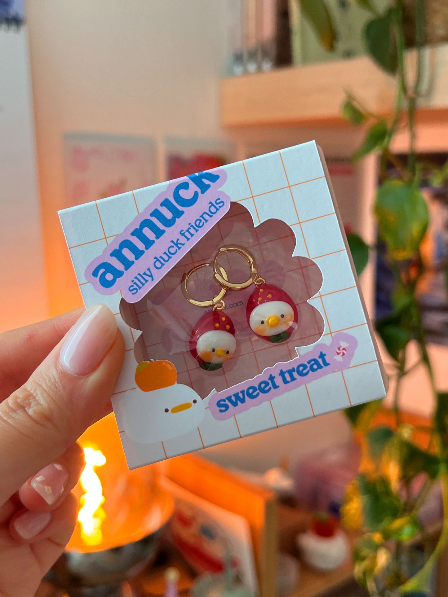 silly fresh ducks π earrings