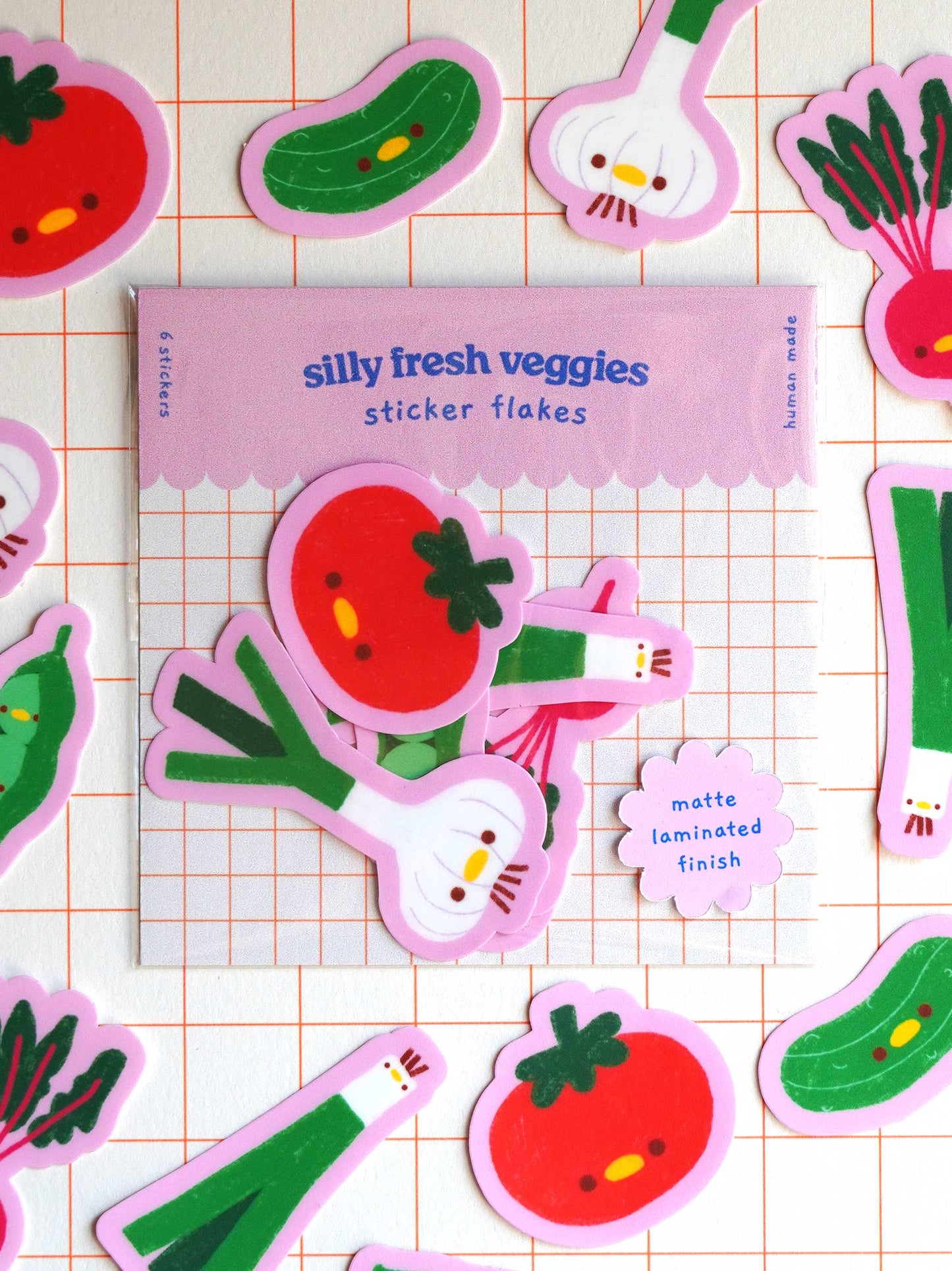 silly fresh veggies 🥬 sticker flakes