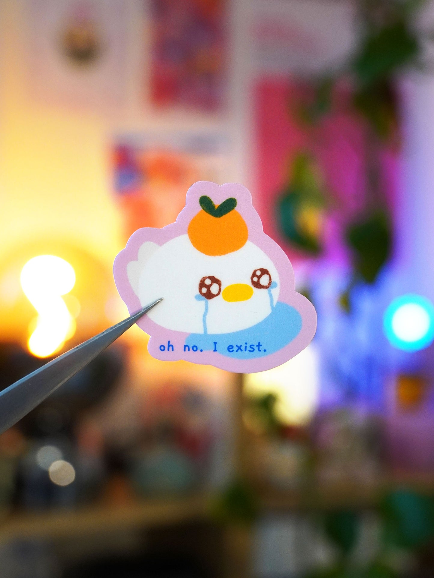 oh no, I exist. 🍊 sticker