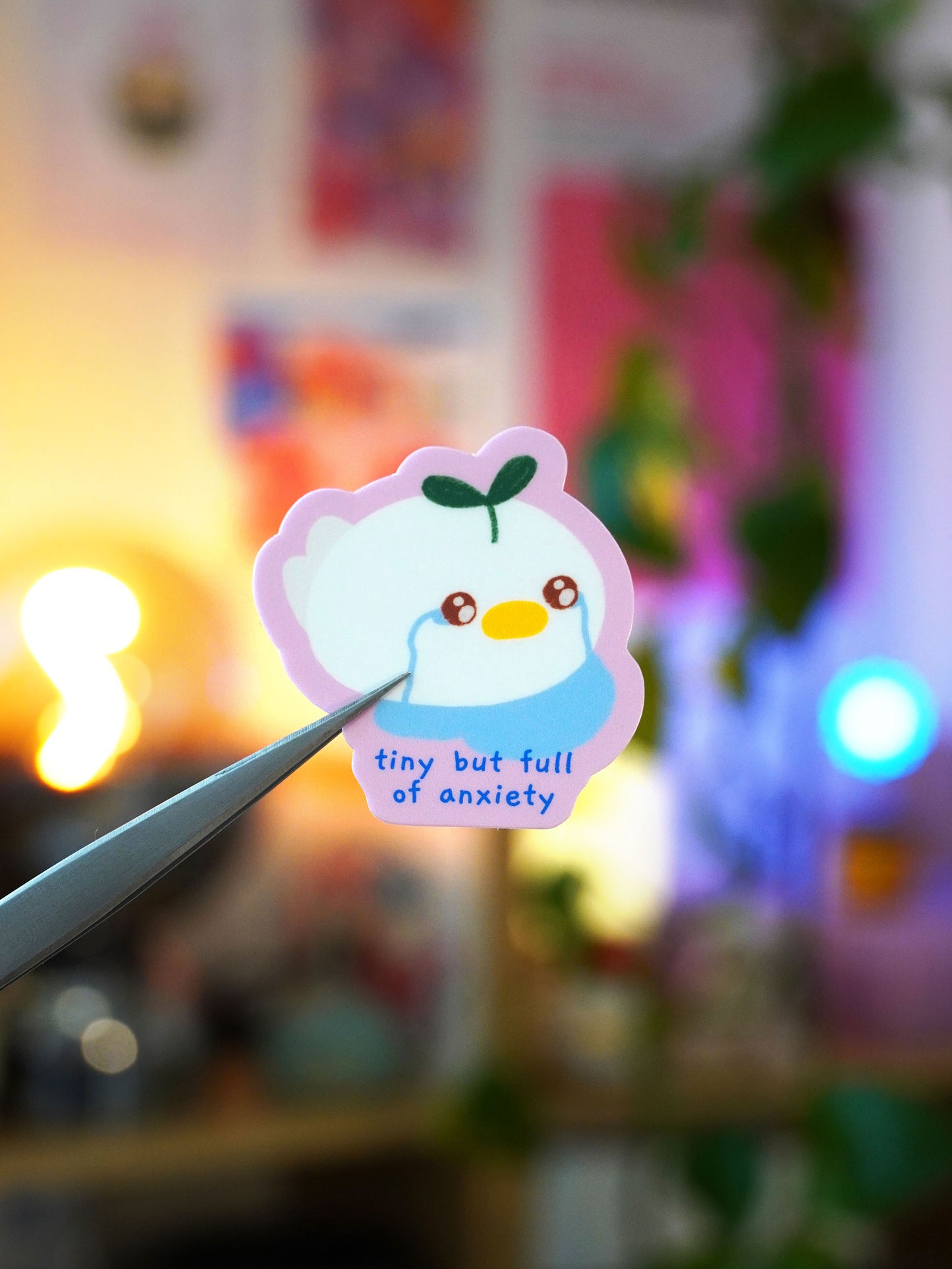 tiny but full of anxiety 🍊 sticker