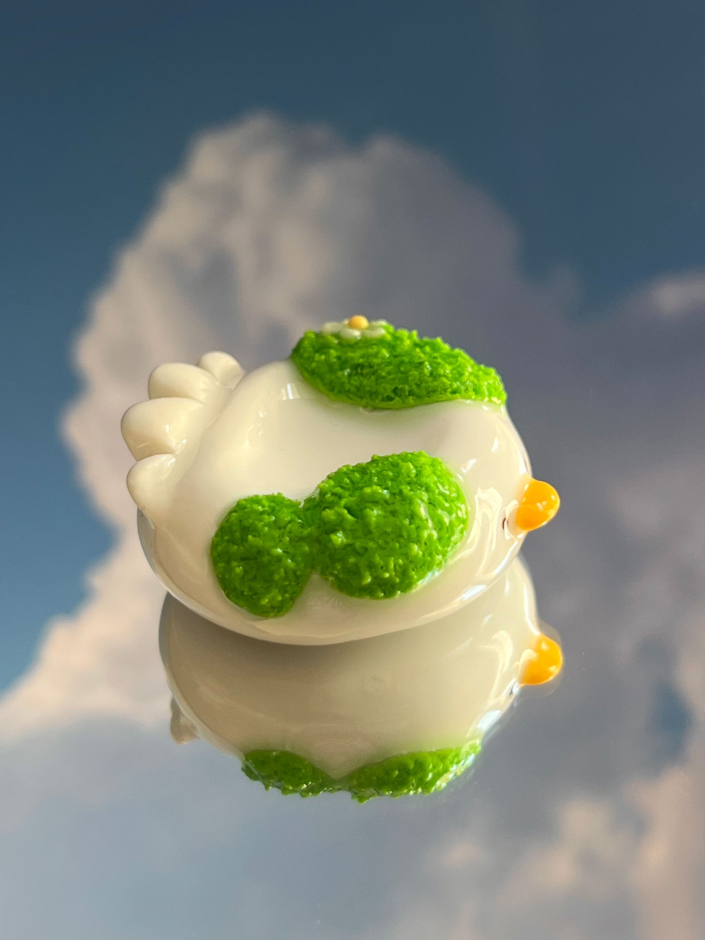 PREORDER - mossy duck 🌿🪿 worry stone