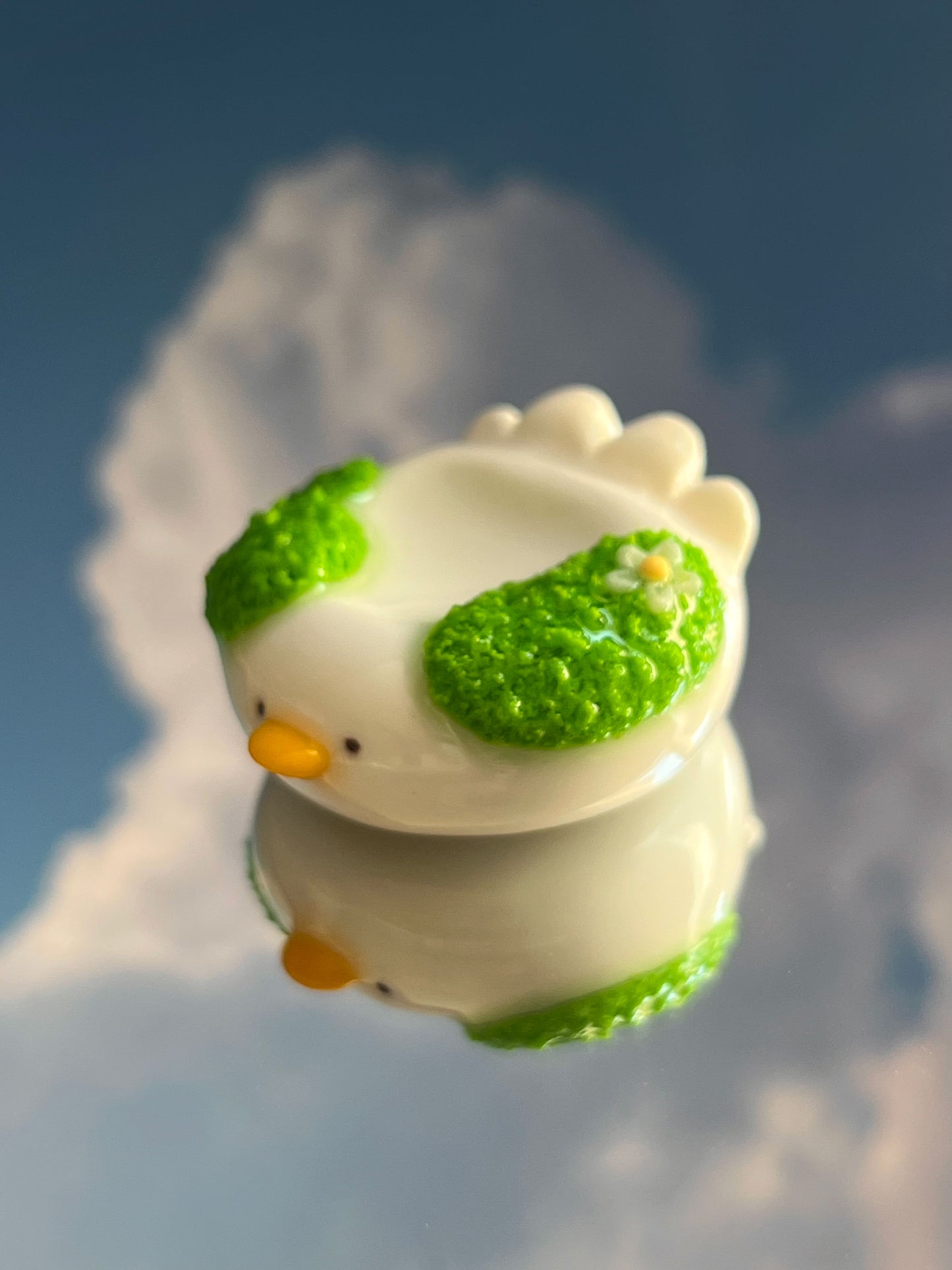 PREORDER - mossy duck 🌿🪿 worry stone