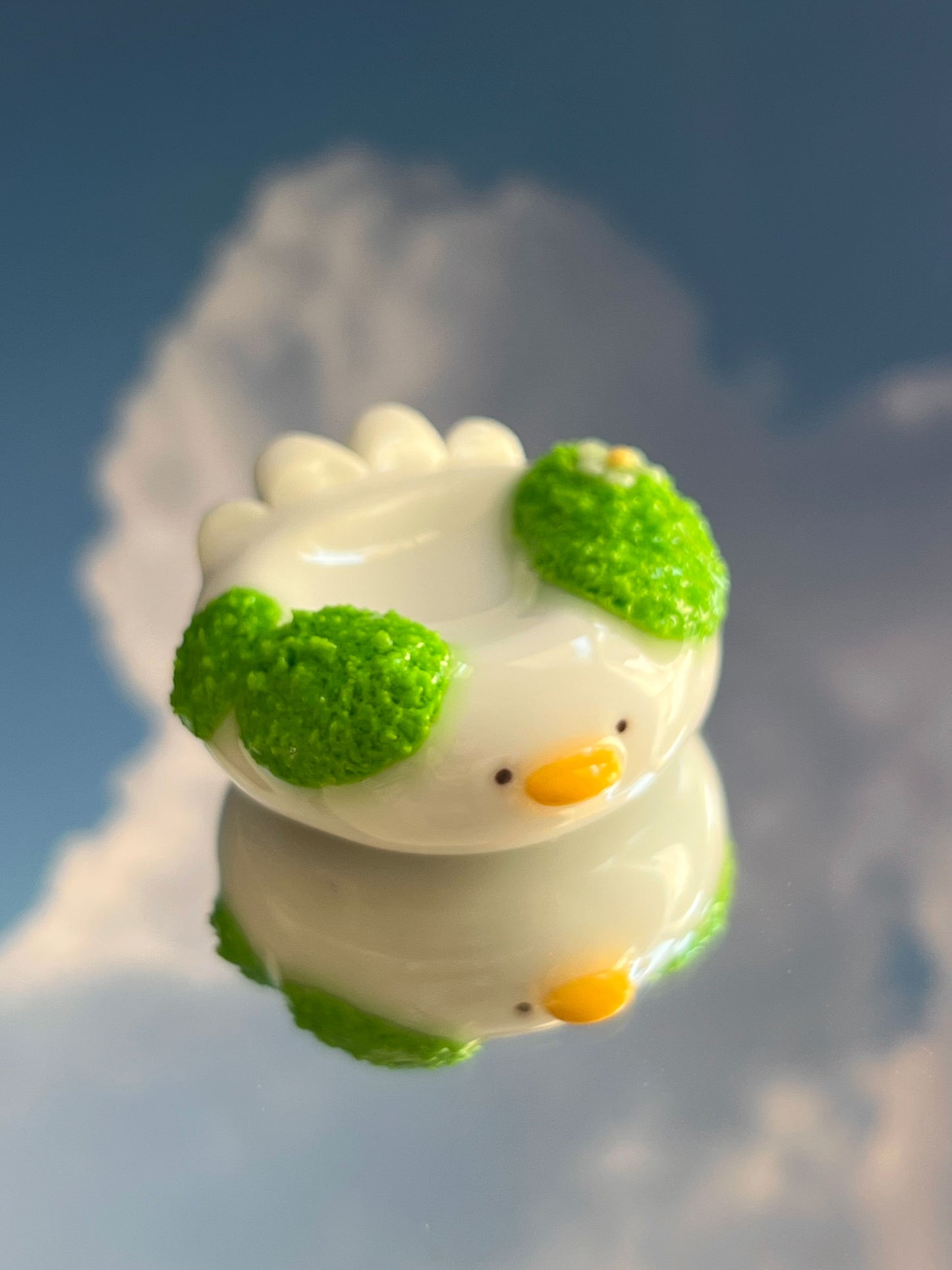 PREORDER - mossy duck 🌿🪿 worry stone