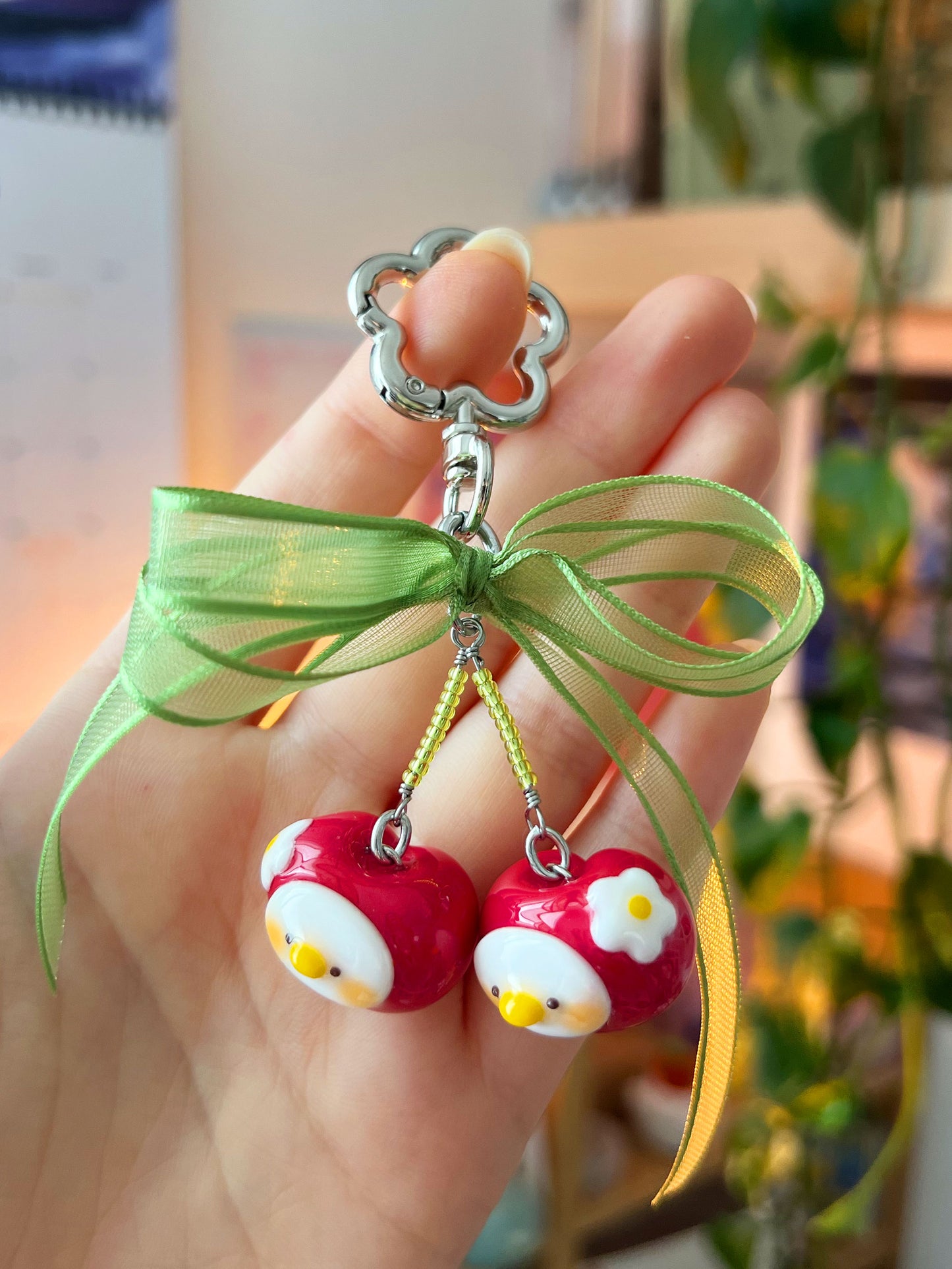 cherry duck twins 🍒 keychain