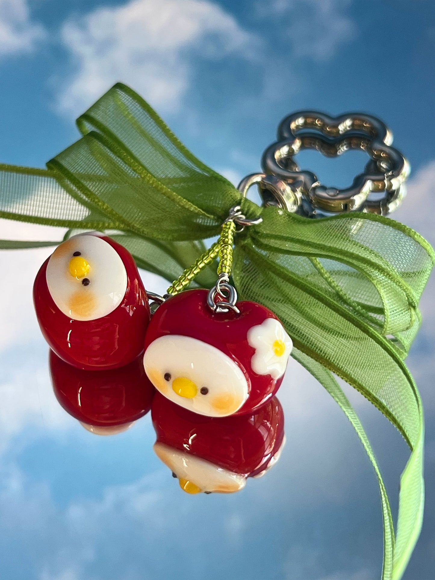 cherry duck twins 🍒 keychain