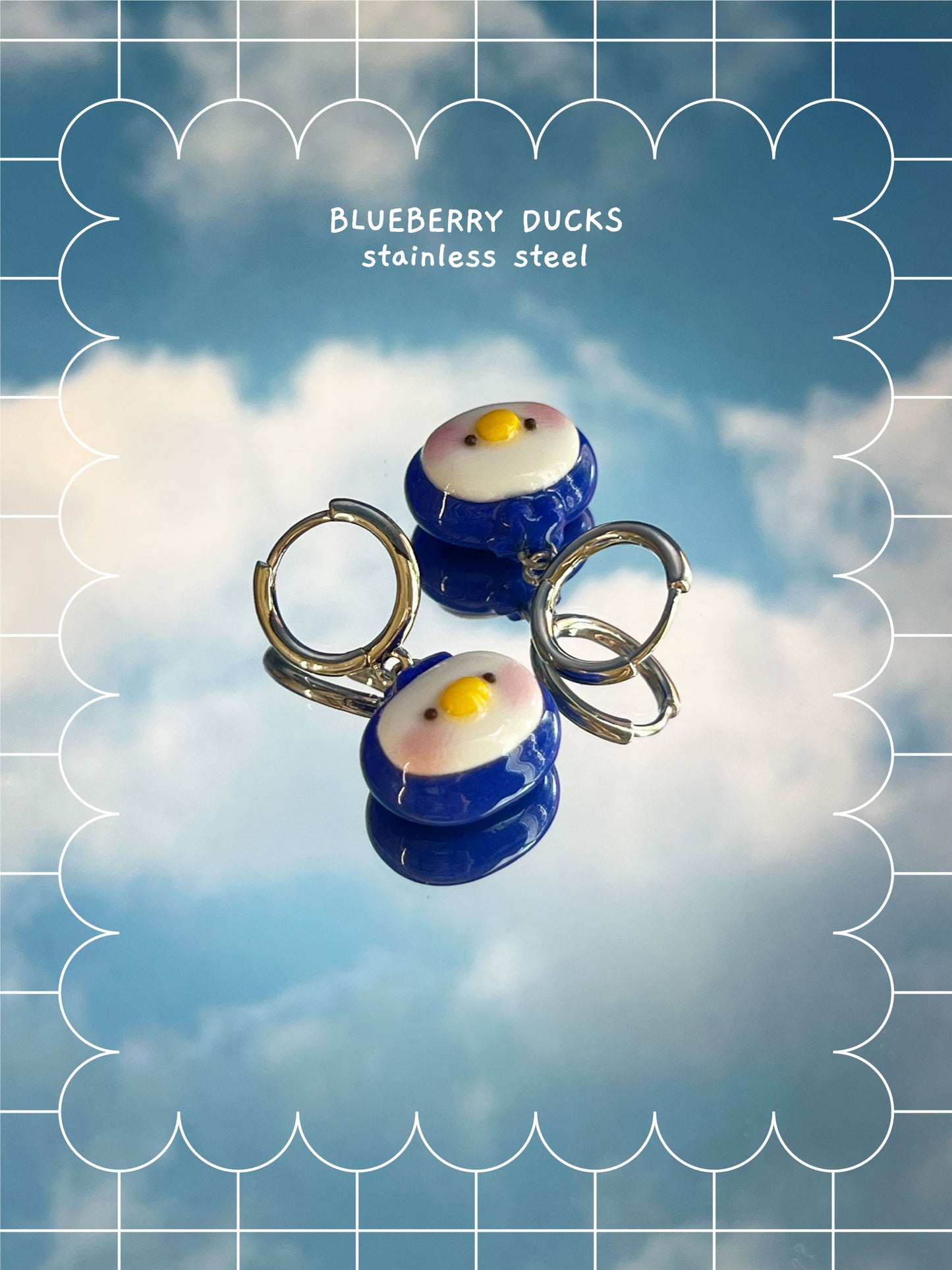 silly fresh ducks 🍓 earrings