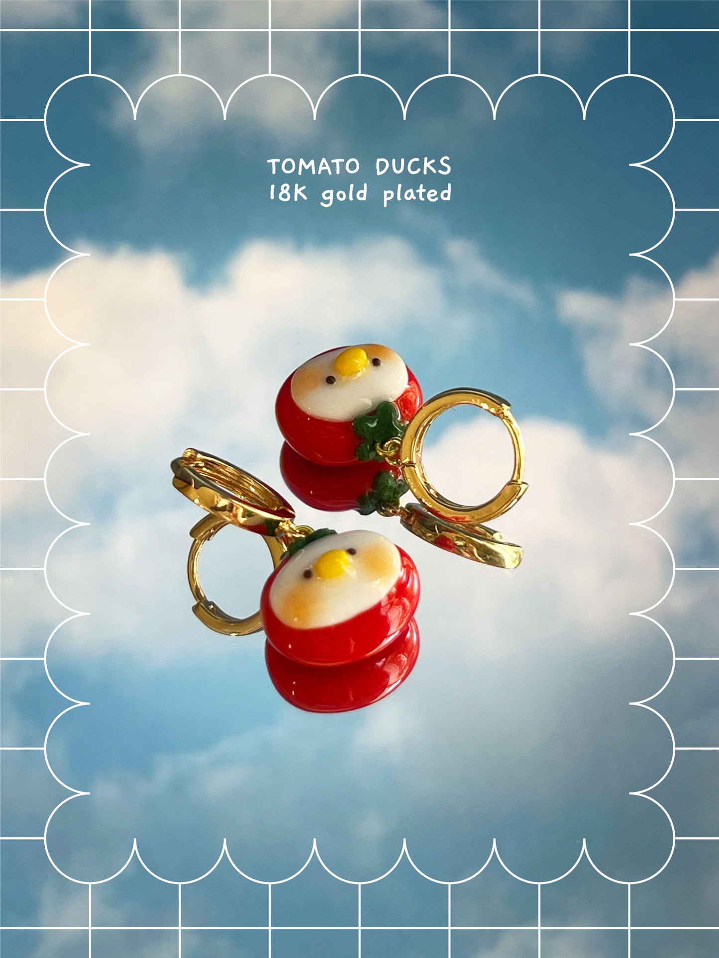 silly fresh ducks 🍓 earrings