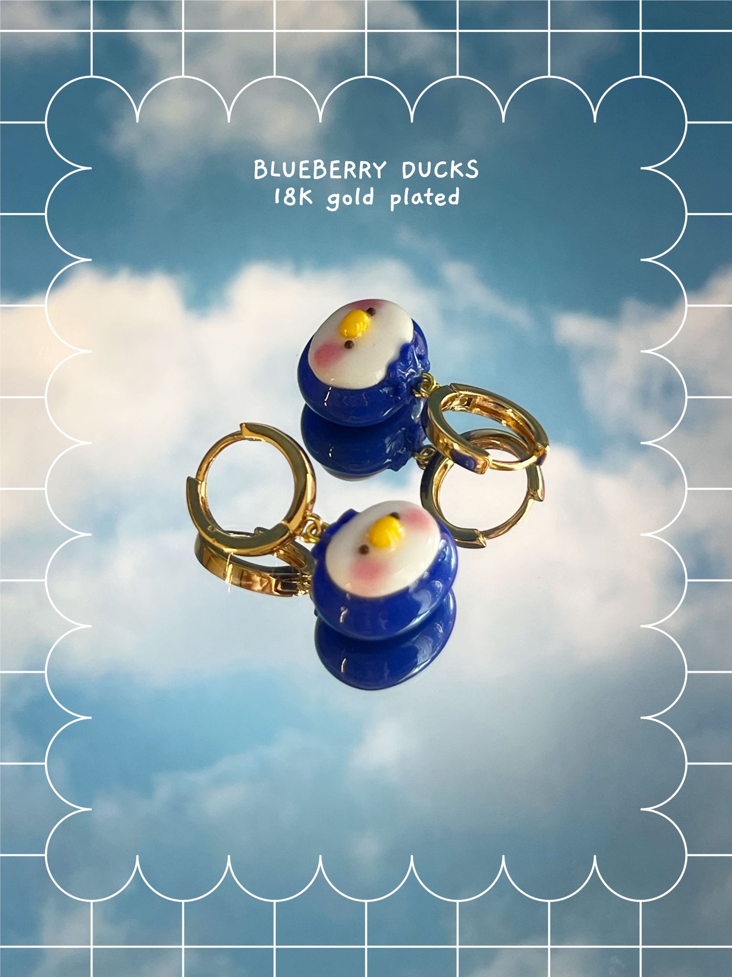 silly fresh ducks 🍓 earrings
