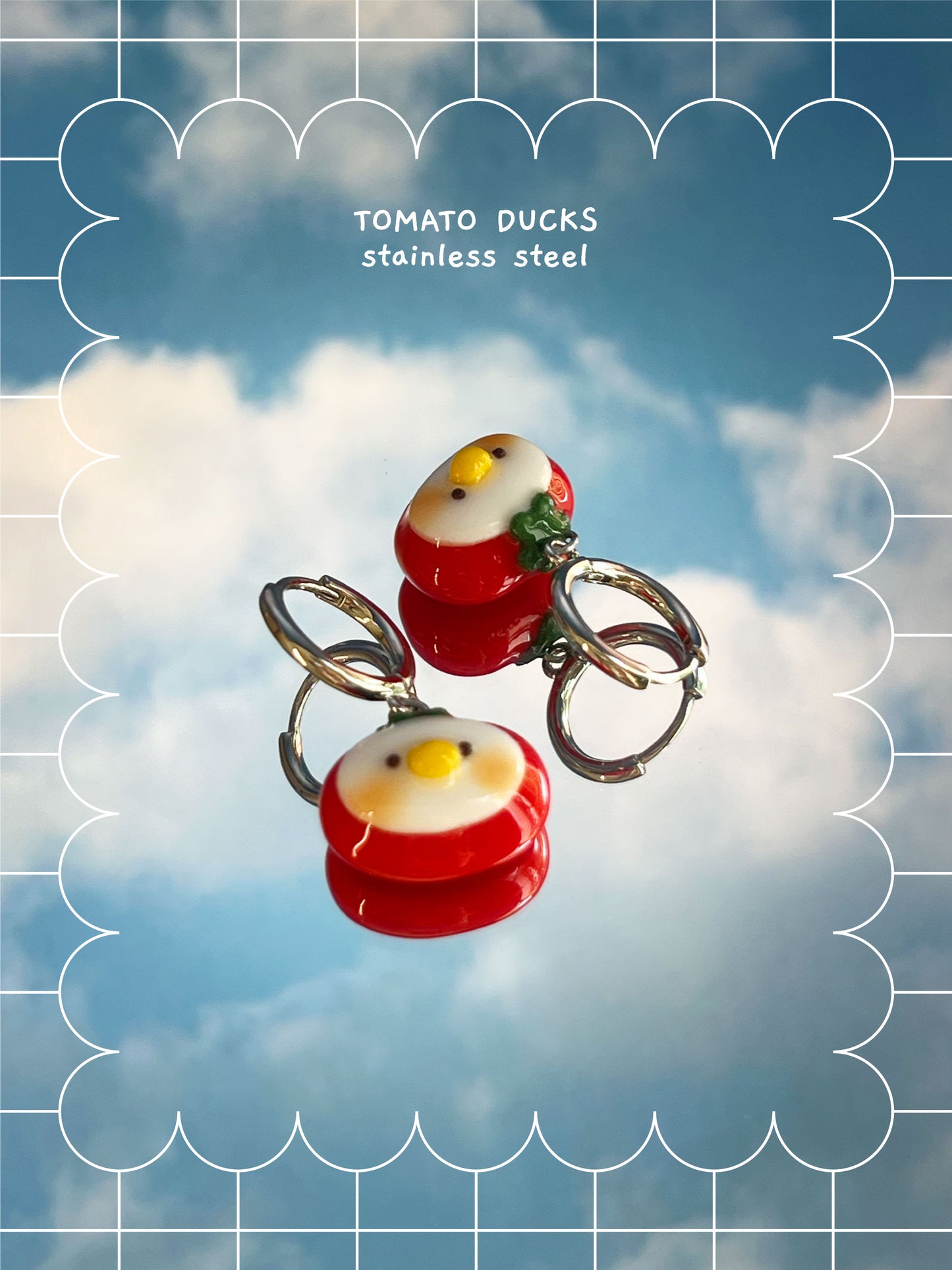 silly fresh ducks 🍓 earrings