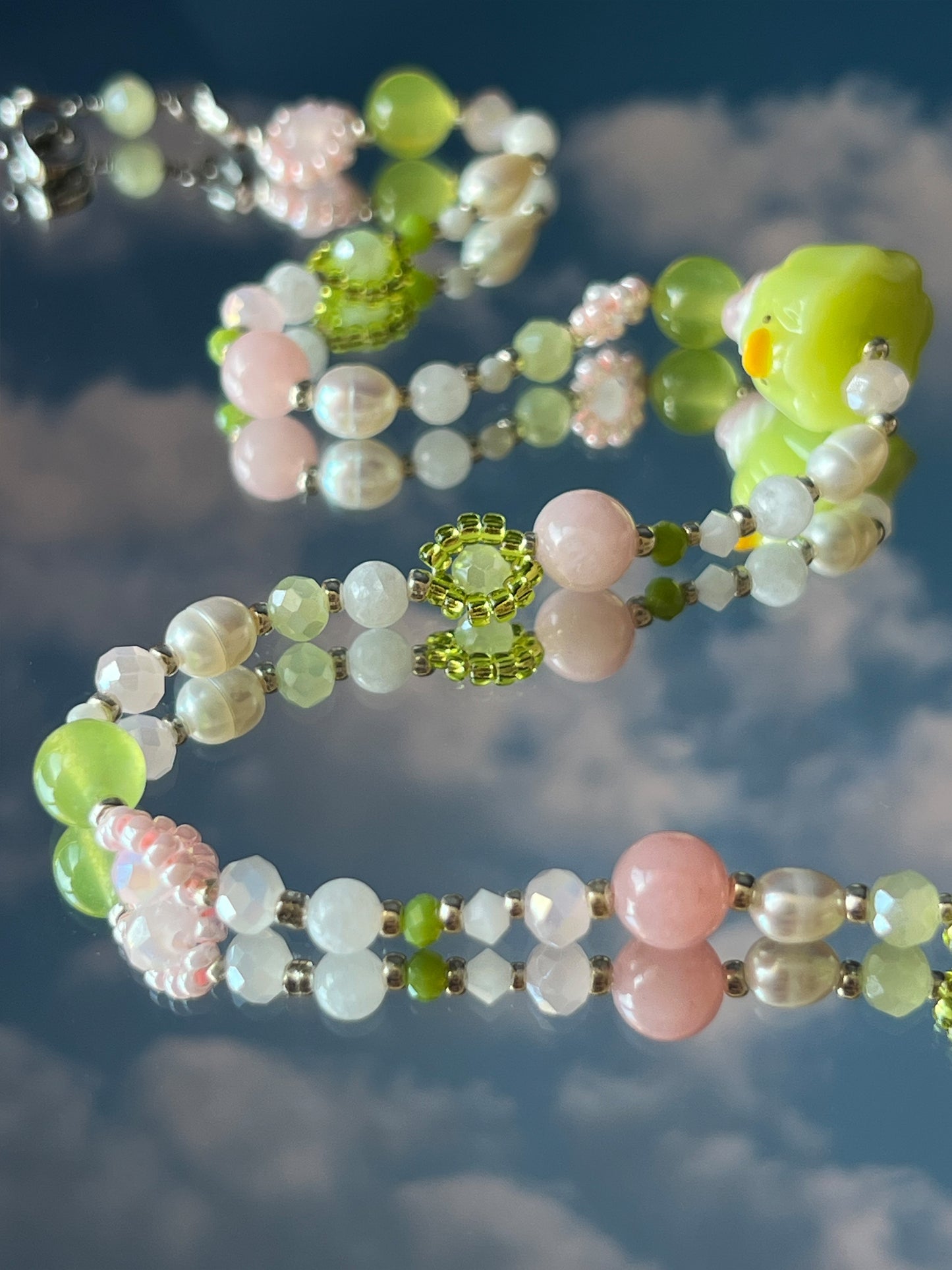 jellyduck sweet treat 💚🩷🪿 necklace