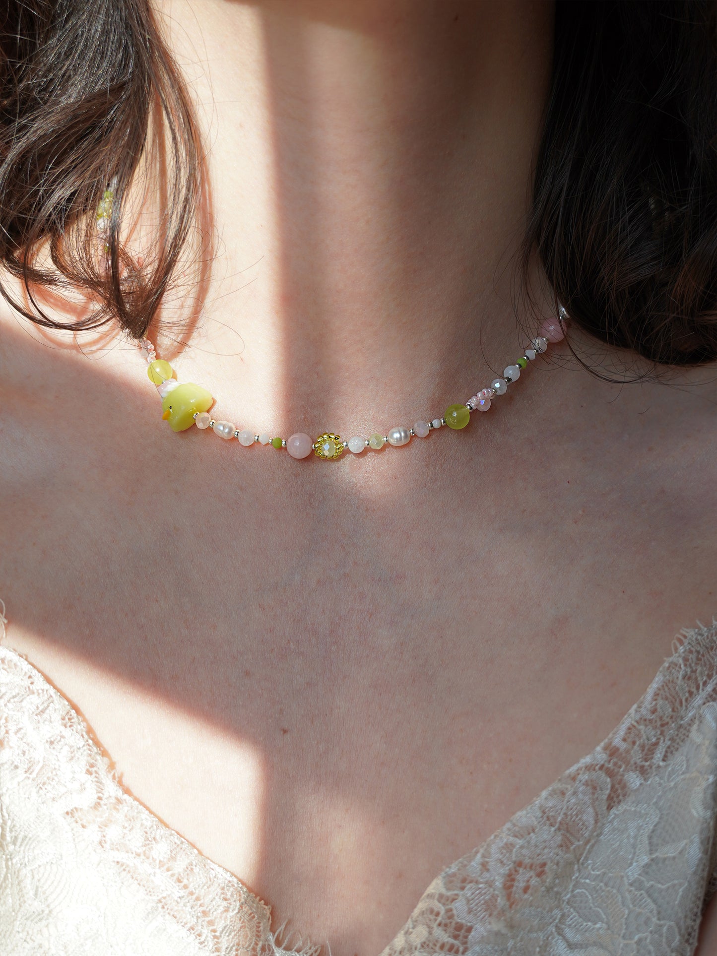 jellyduck sweet treat 💚🩷🪿 necklace