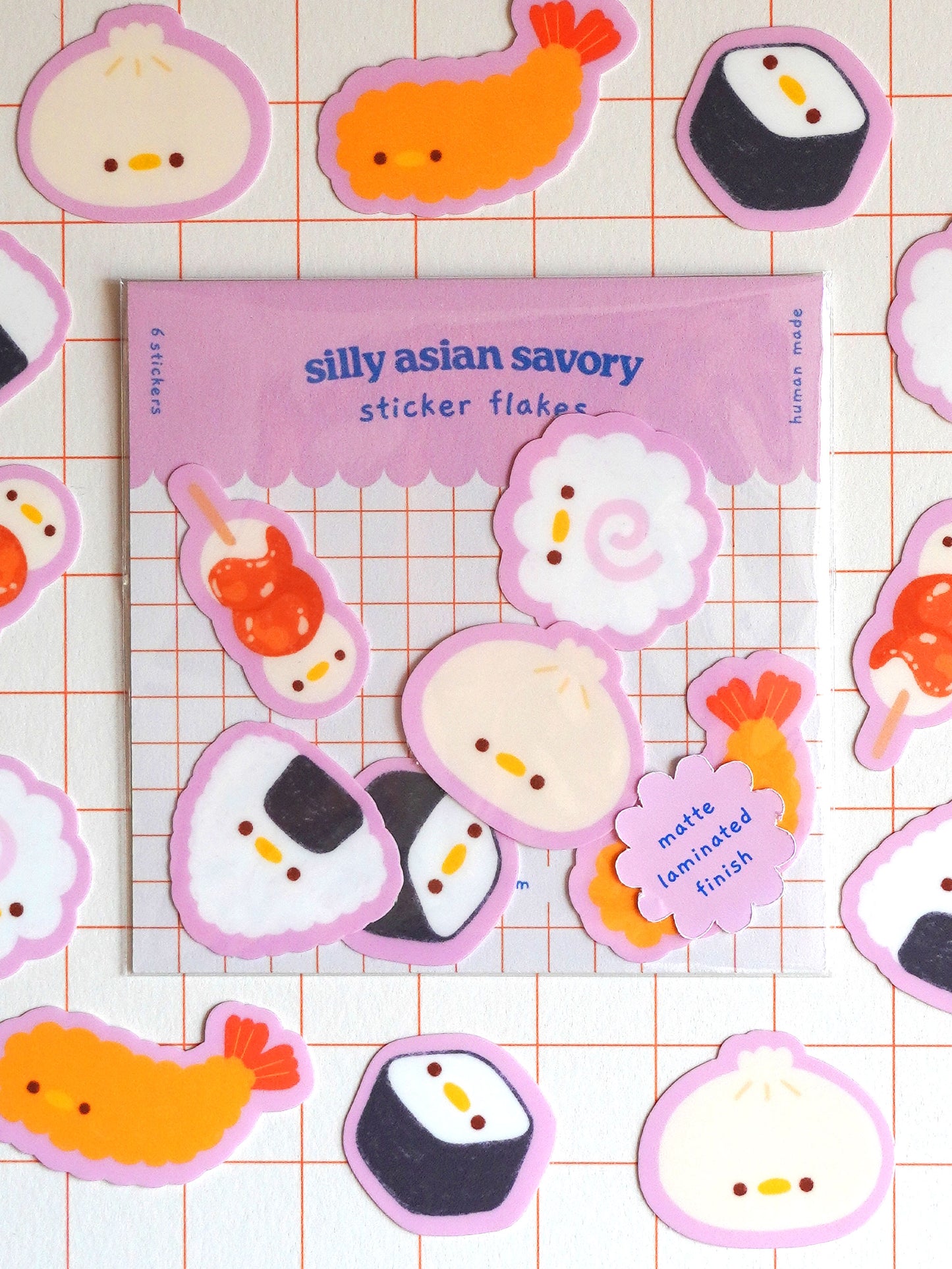 silly asian savory 🍙 sticker flakes