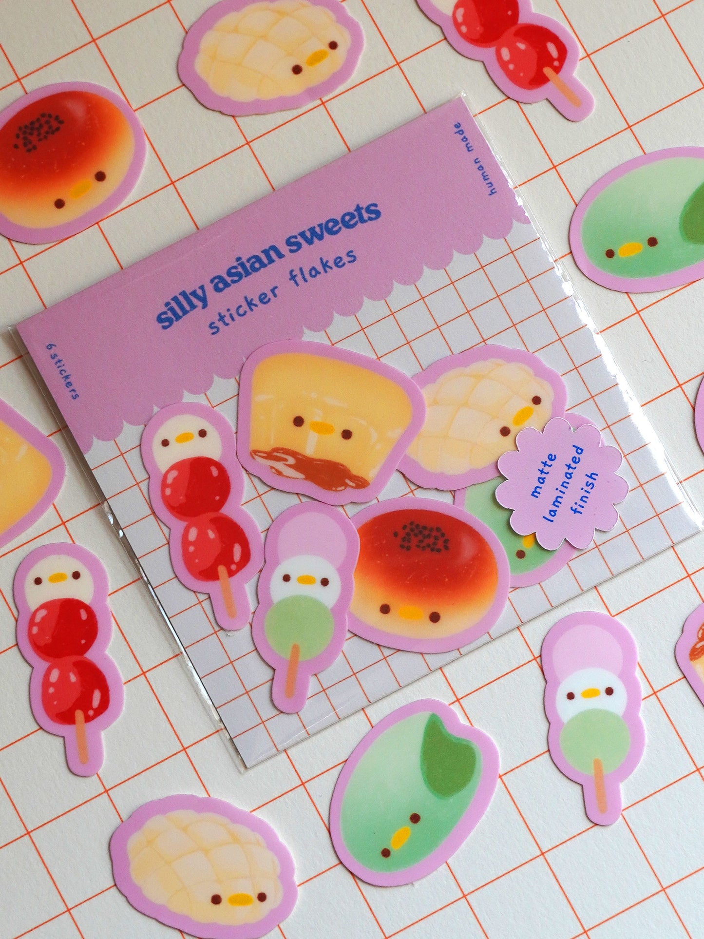 silly asian sweets 🍡 sticker flakes