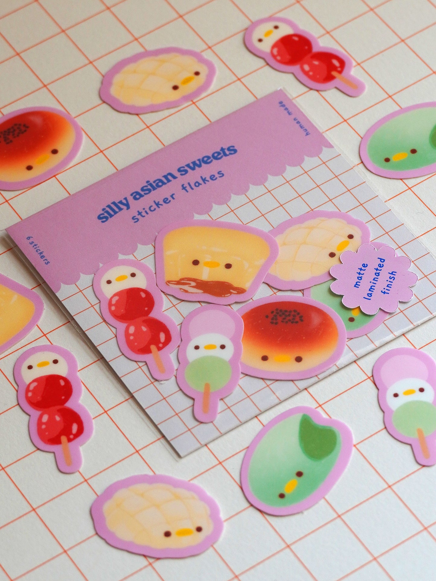 silly asian sweets 🍡 sticker flakes