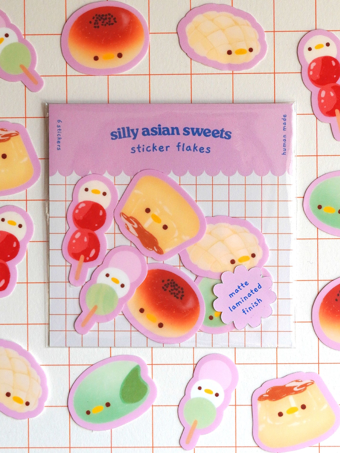 silly asian sweets 🍡 sticker flakes