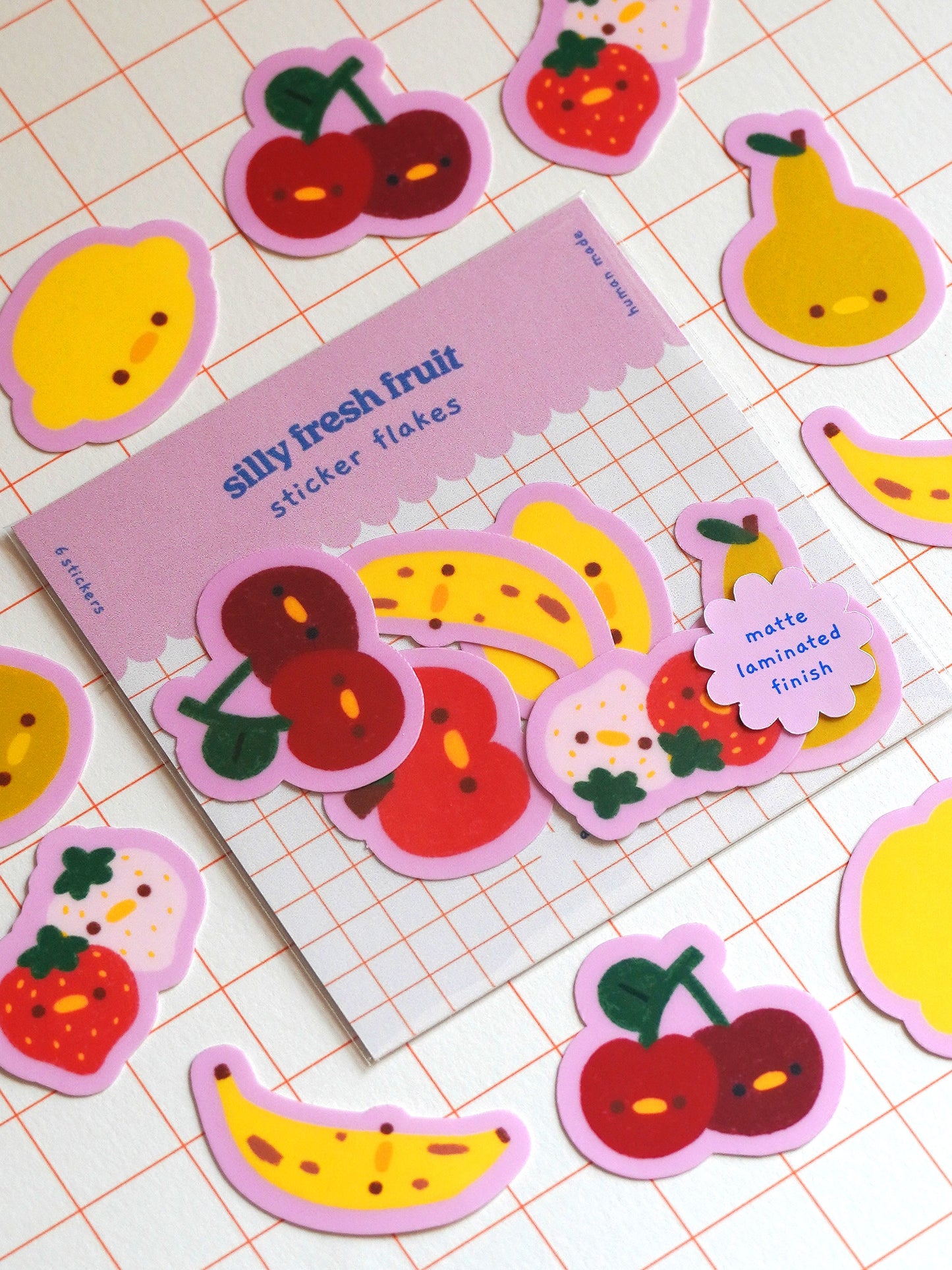 silly fresh fruit 🍎 sticker flakes