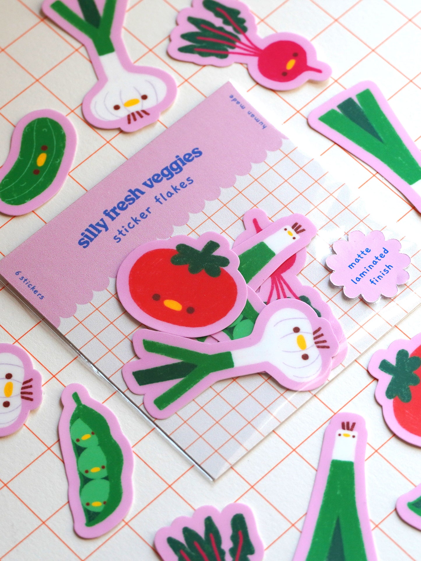 silly fresh veggies 🥬 sticker flakes