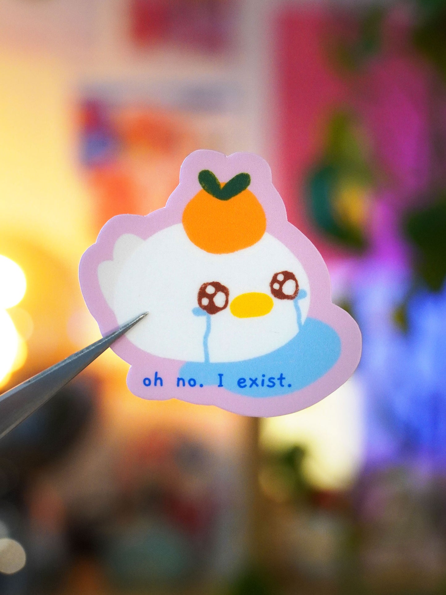 oh no, I exist. 🍊 sticker