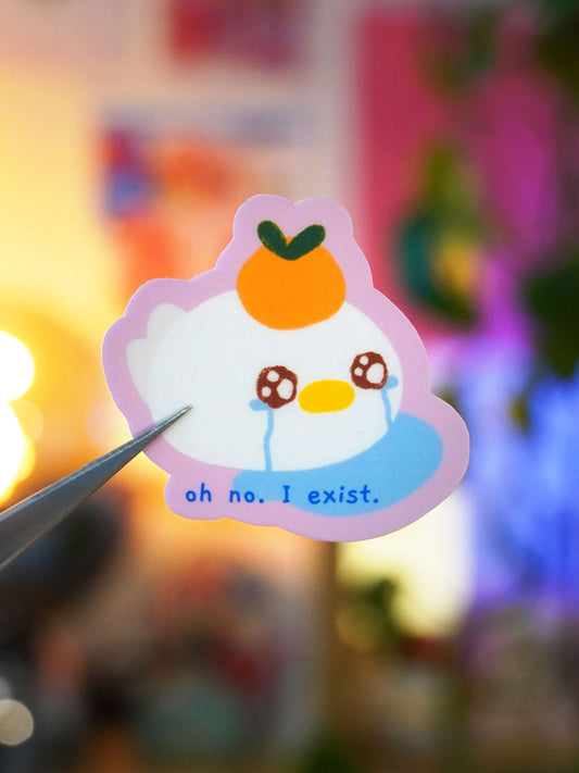 oh no, I exist. 🍊 sticker