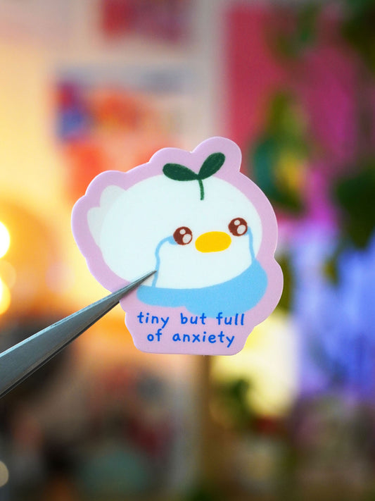 tiny but full of anxiety 🍊 sticker