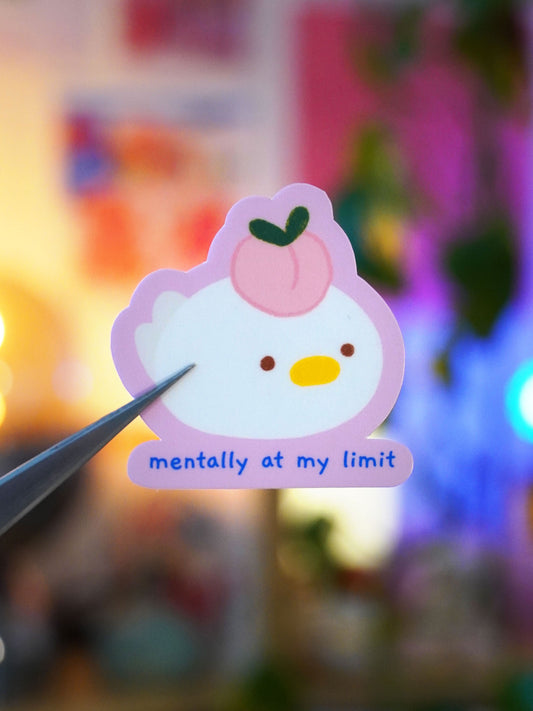 mentally at my limit 🍑 sticker