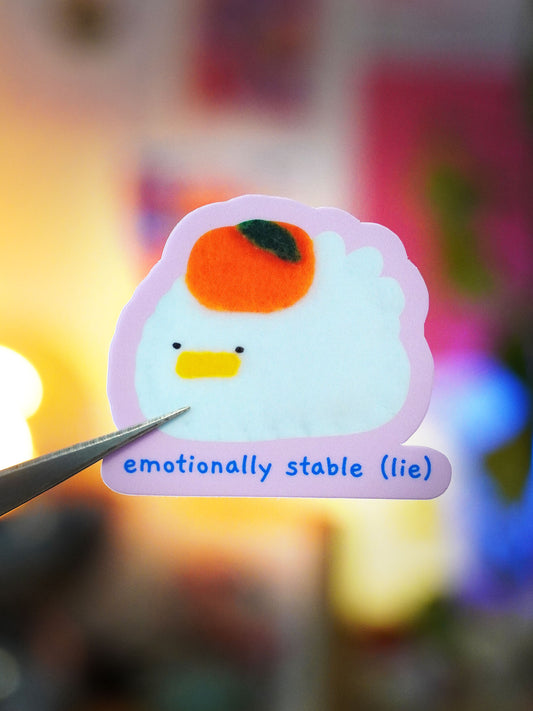 emotionally stable (lie) 🍊 sticker