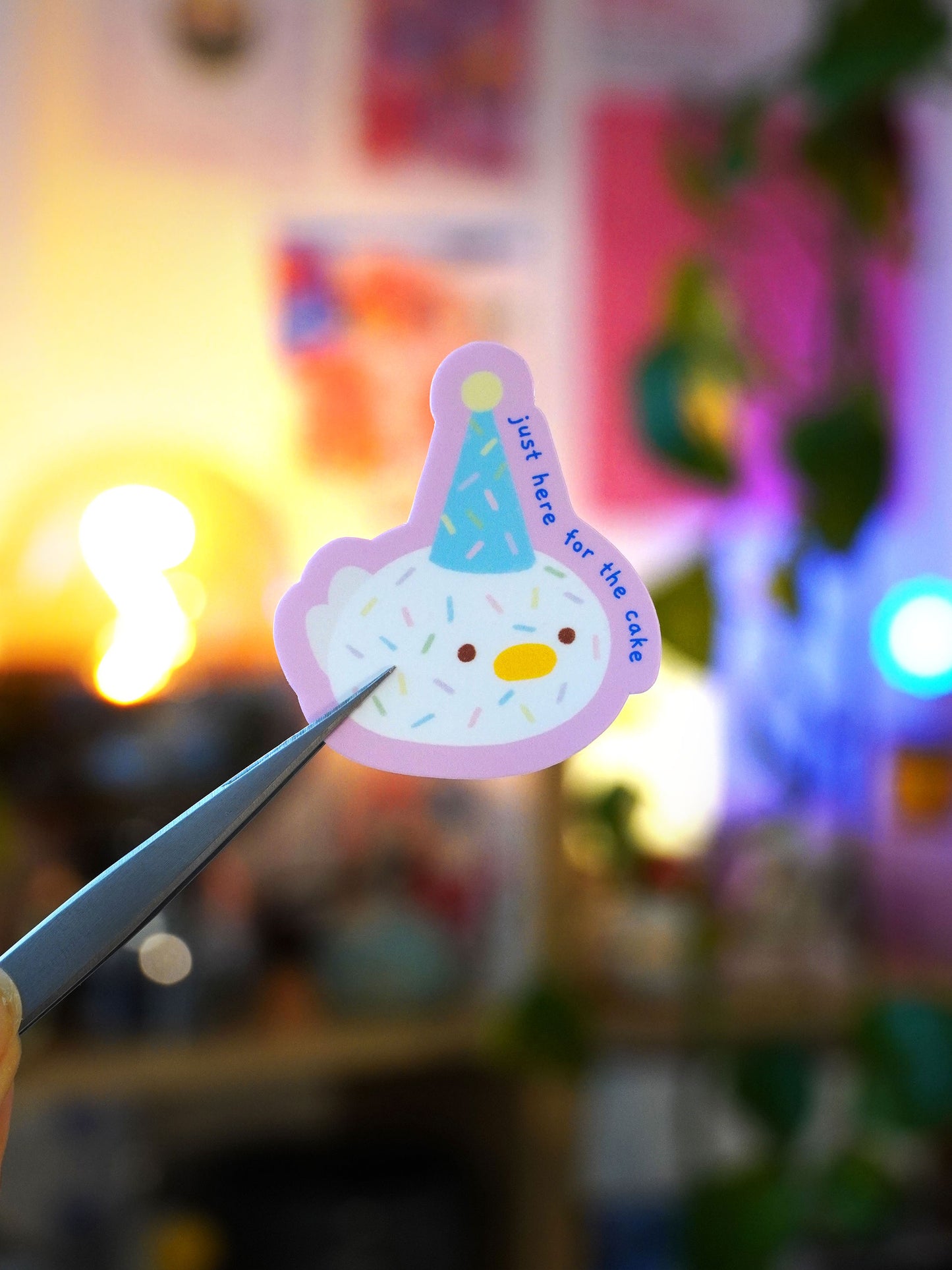 just here for the cake 🍰 sticker