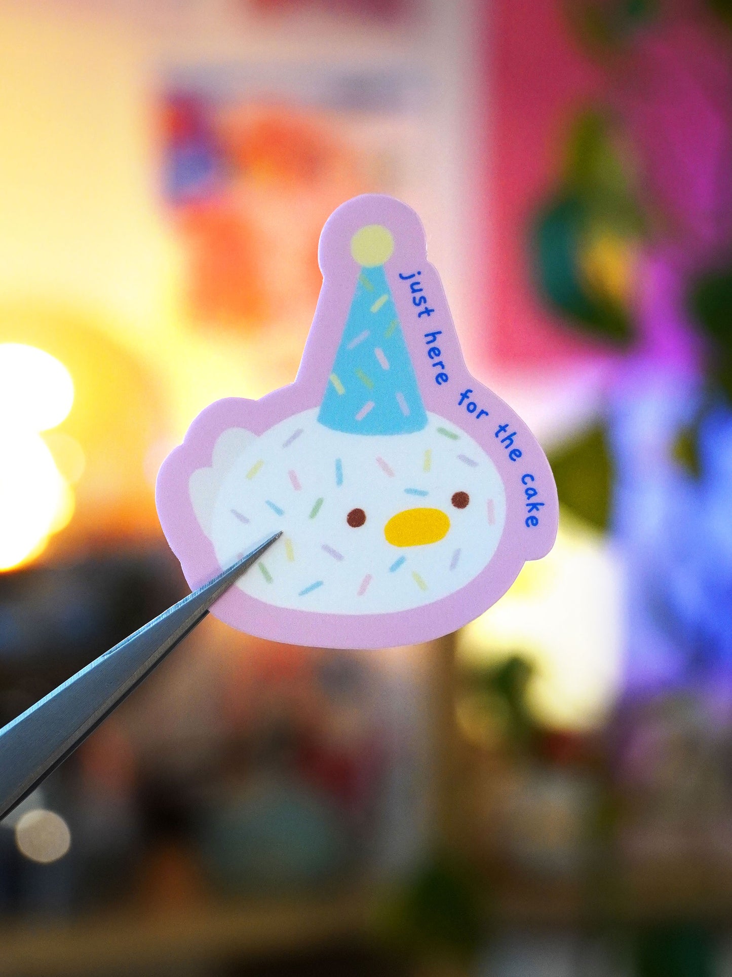 just here for the cake 🍰 sticker