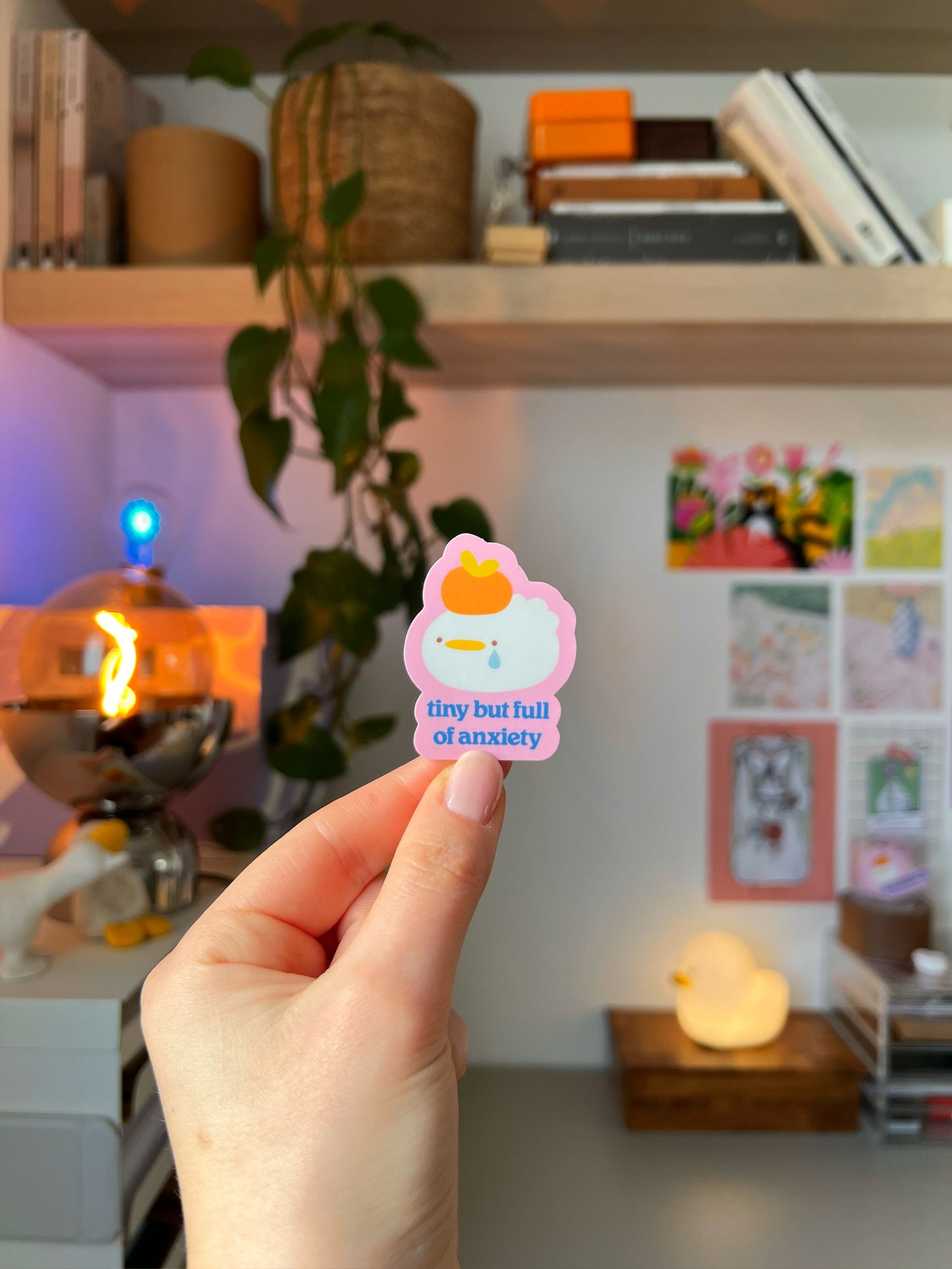 tiny but full of anxiety 🍊 sticker
