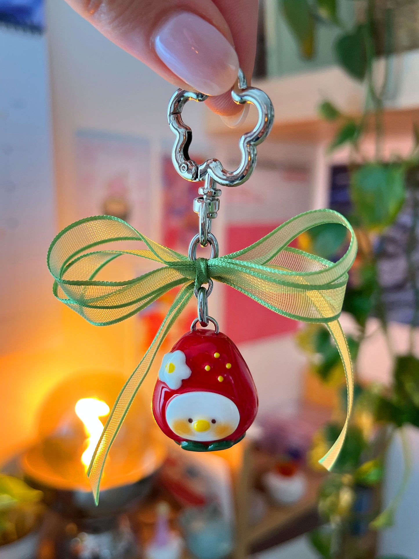 strawberry duck 🍓 keychain