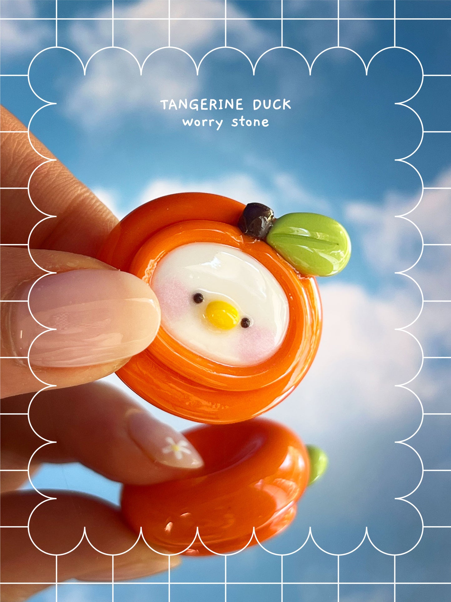 silly fresh ducks 🍊 worry stone