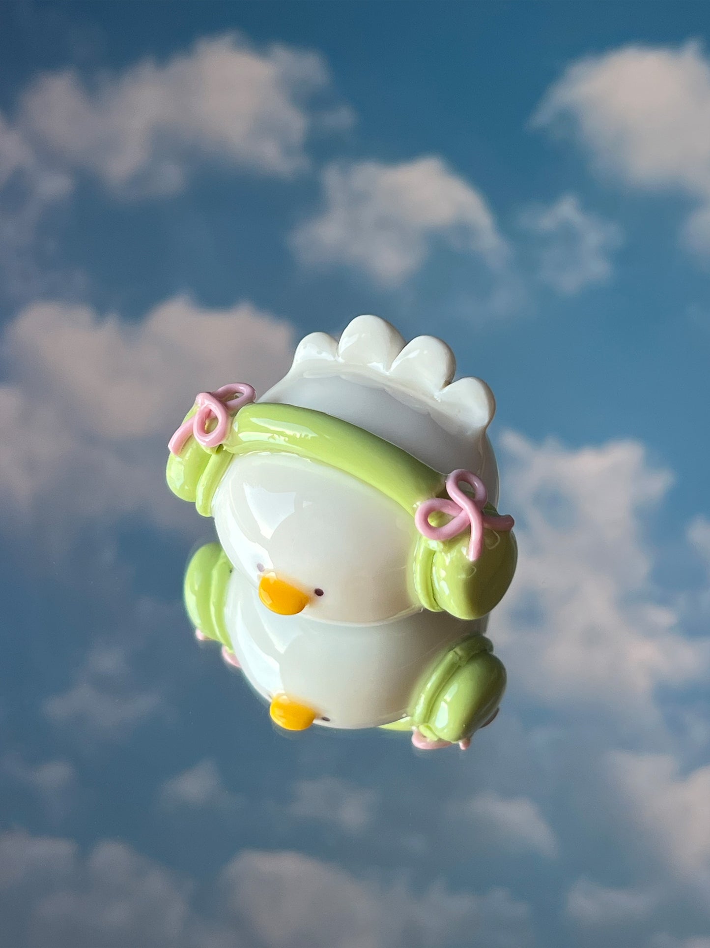 coquette headphones duck 🎧🎀 desk friend