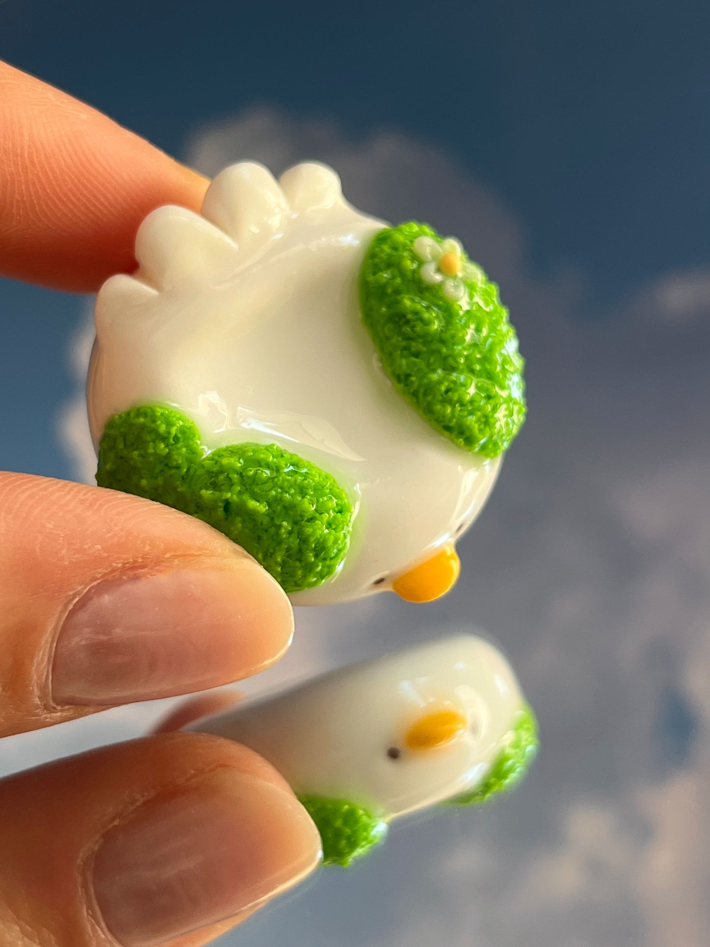 PREORDER - mossy duck 🌿🪿 worry stone