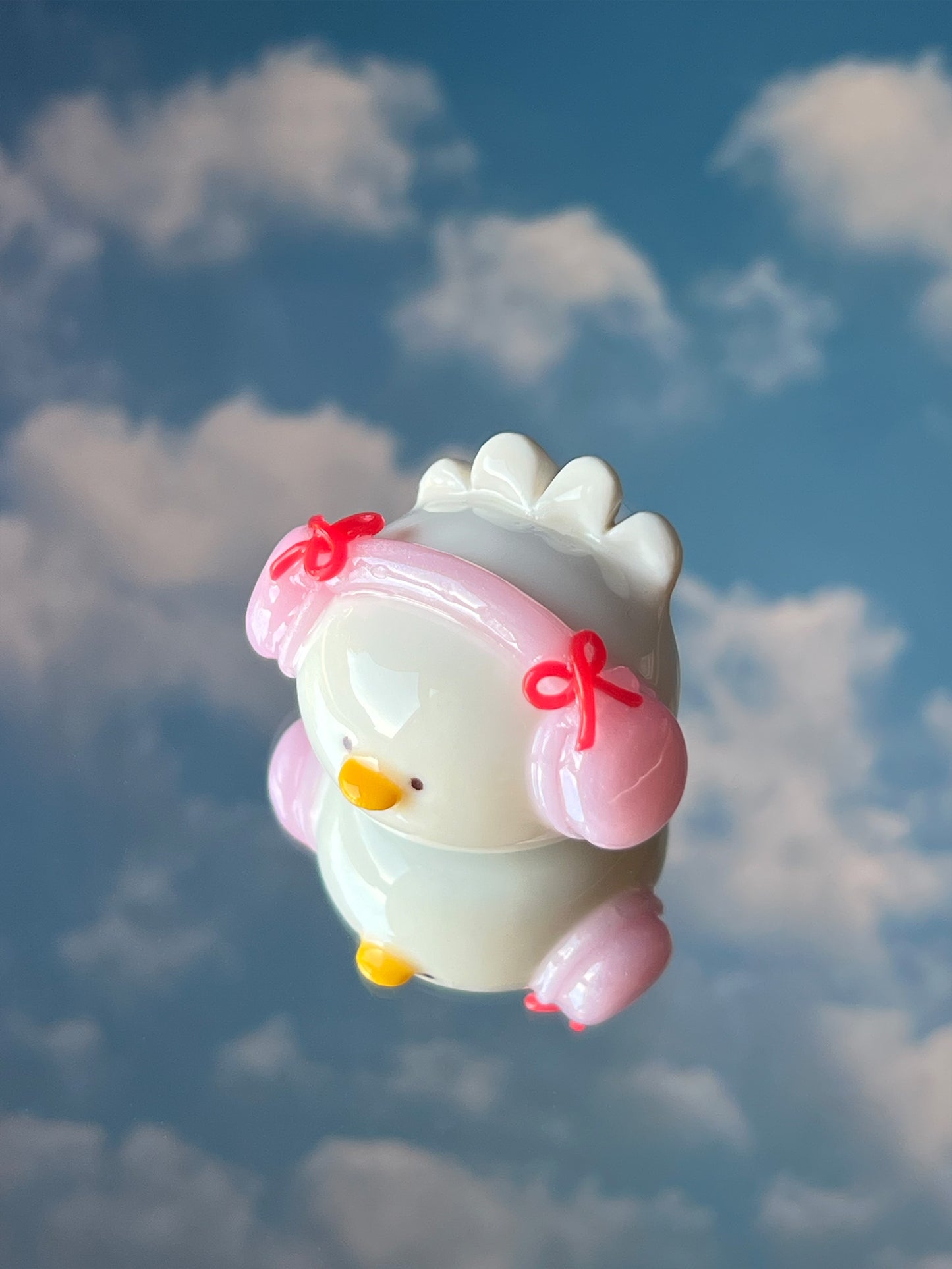 coquette headphones duck 🎧🎀 desk friend