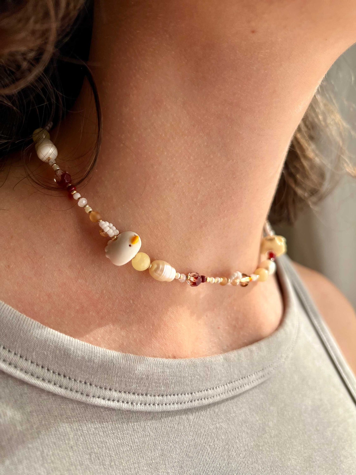 purin sweet treat 🍮 necklace (18k gold plated)