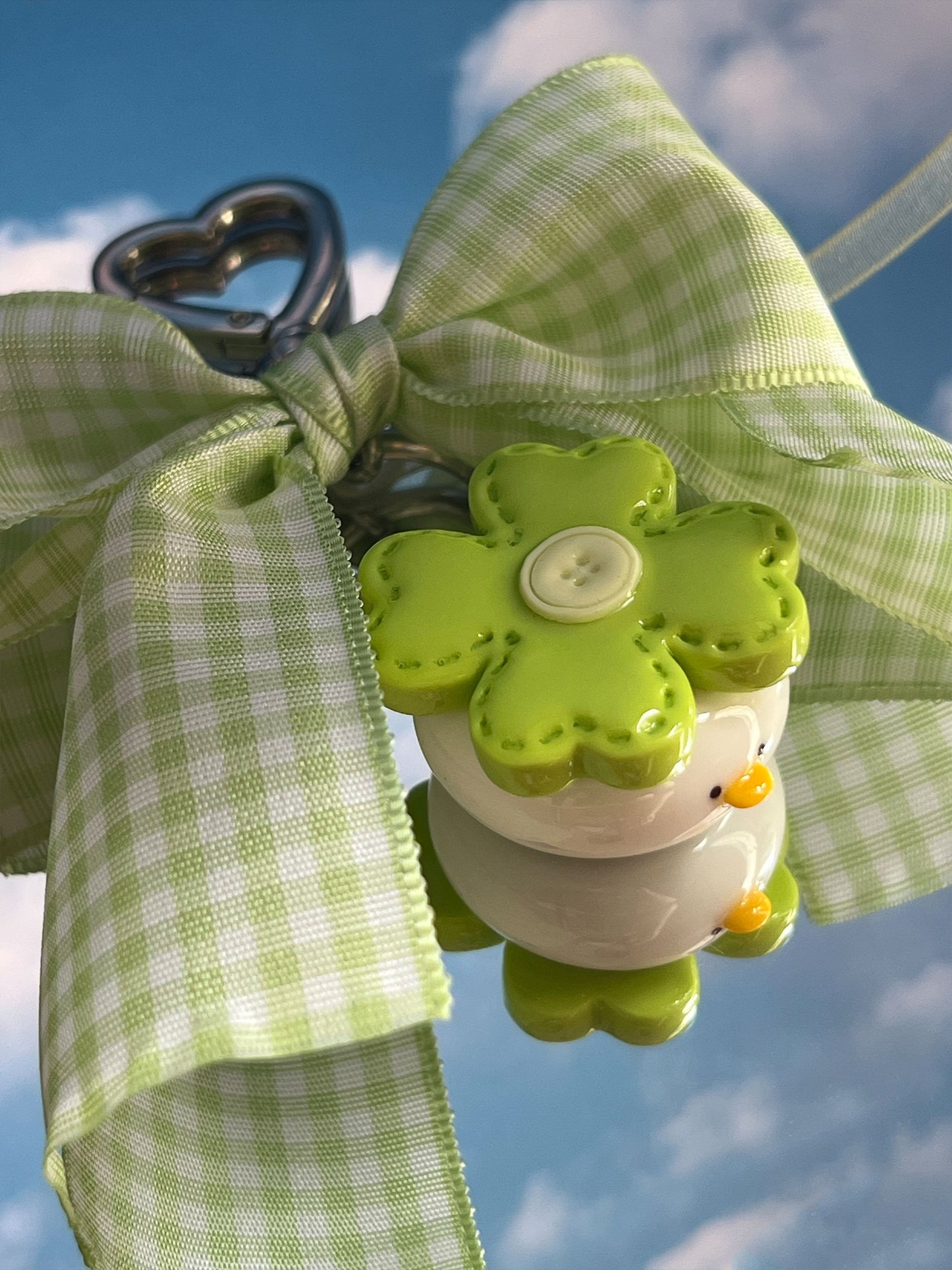 stitched clover duck 🍀 portachiavi