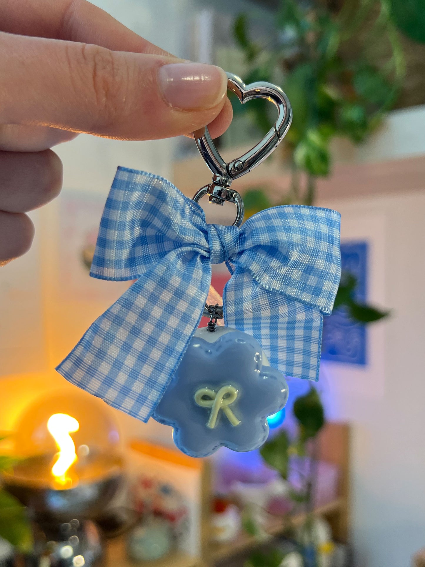 stitched flower duck 🎀 portachiavi