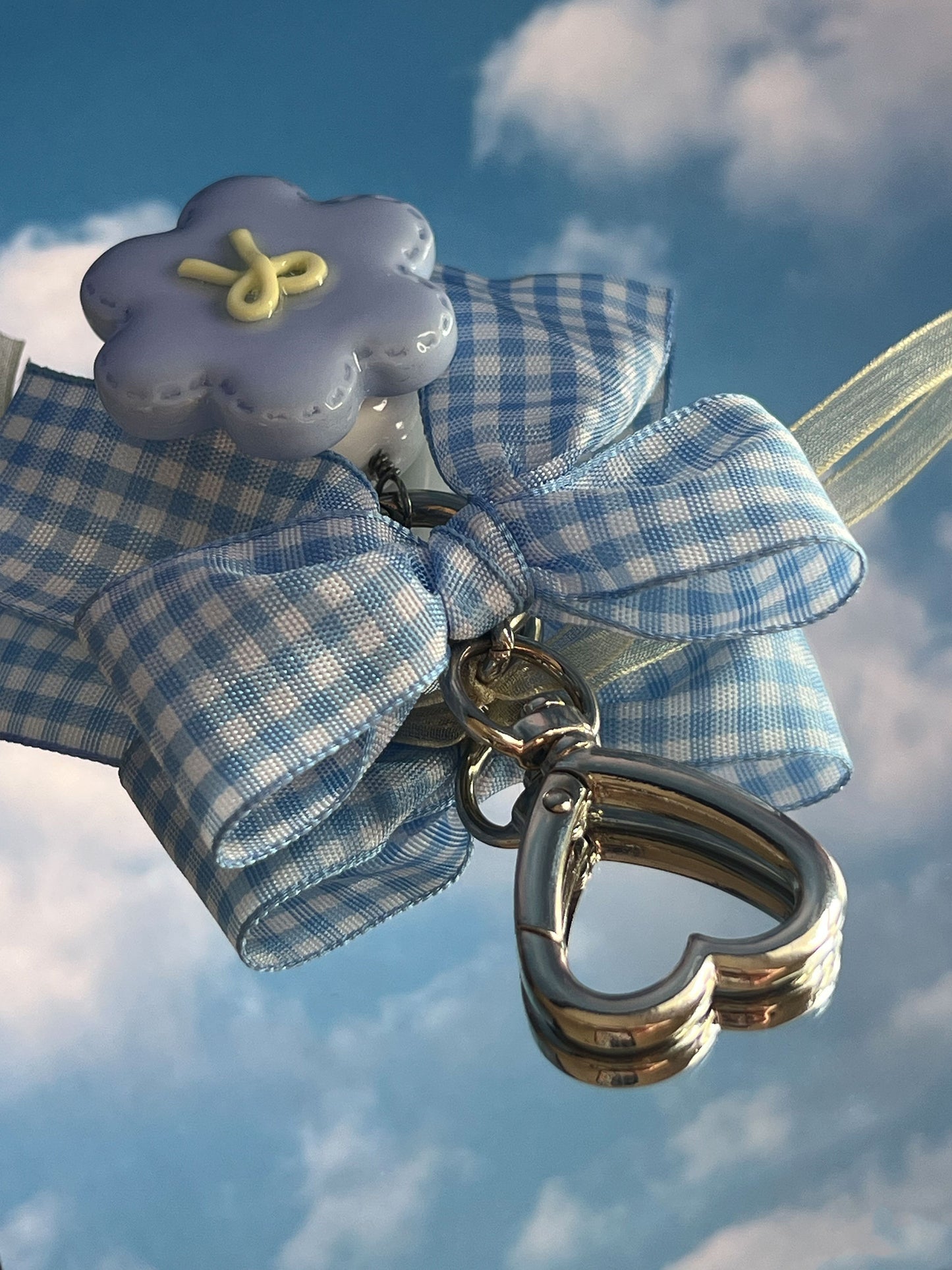 stitched flower duck 🎀 portachiavi