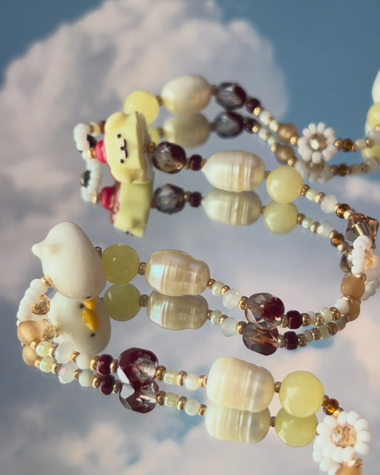 purin sweet treat 🍮 necklace (18k gold plated)