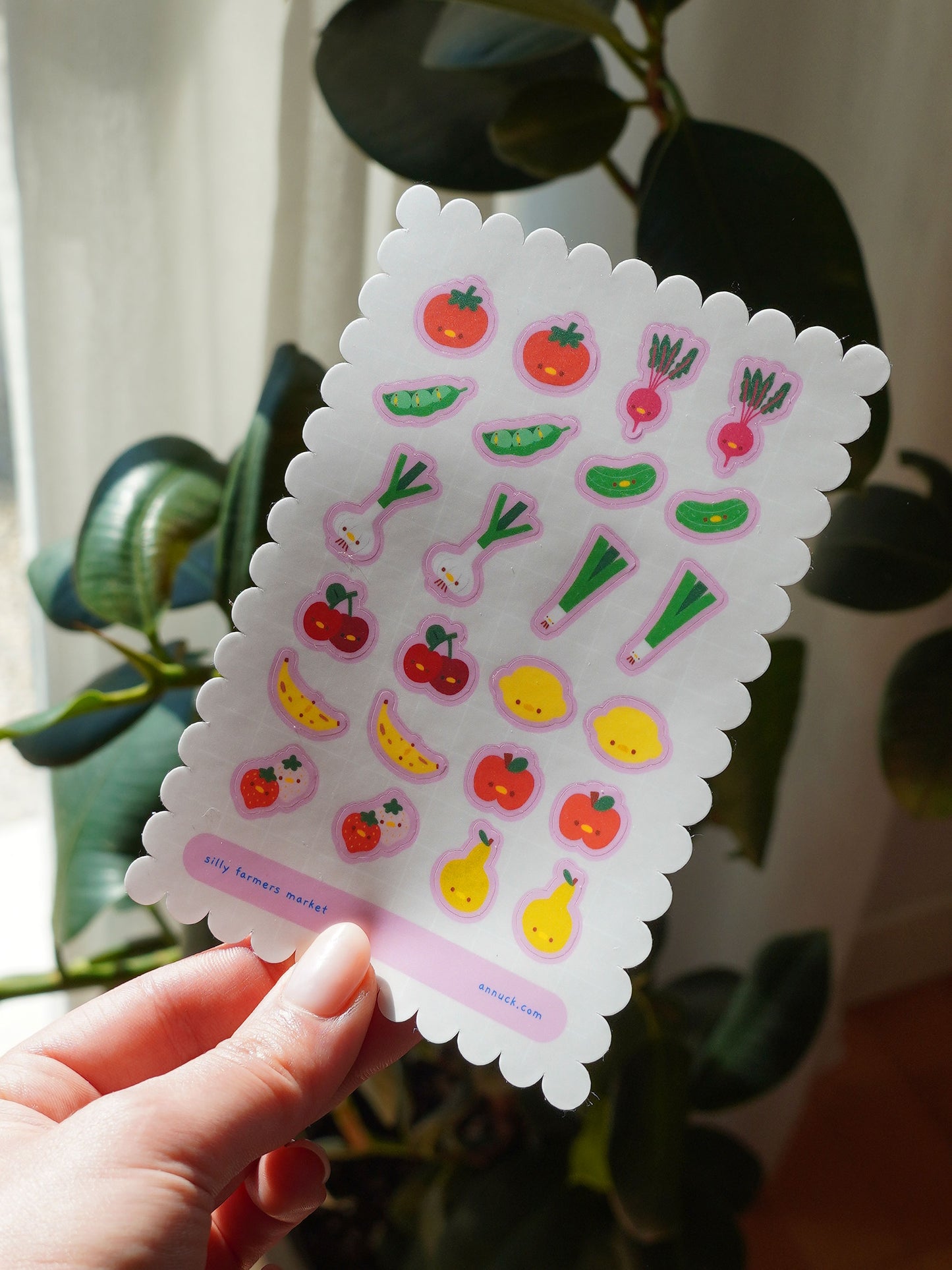 silly farmers market 🪿🍎🥬 sticker sheet
