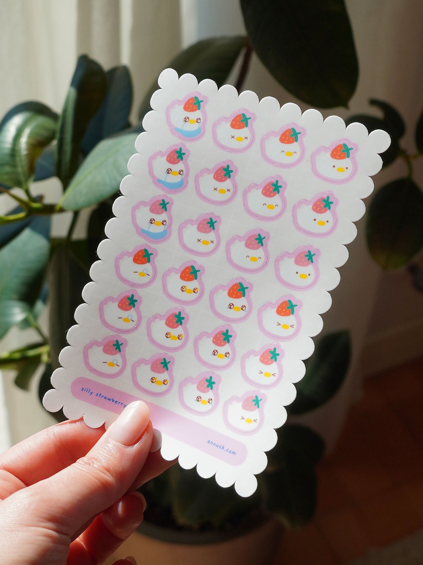 silly strawberry ducks 🪿🍓 sticker sheet